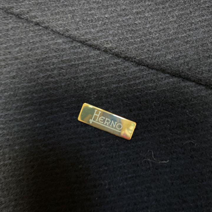 ヘルノ ダウンコート HERNO キッズ14yr 異素材ミックス ネイビー ...