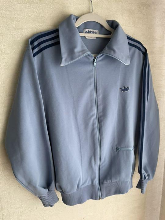 プッシュされた製品 adidas トラックジャケット ジャージ デサント製 西ドイツ製 80s ジャージ プッシュされた製品 adidas トラックジャケット ジャージ デサント製 西ドイツ製 80s ジャージ