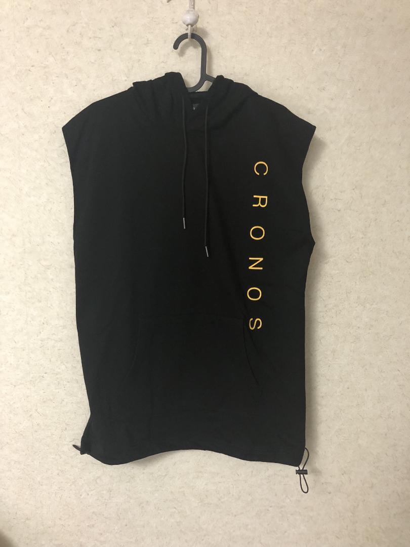 CRONOS フード付き ブラックパーカー