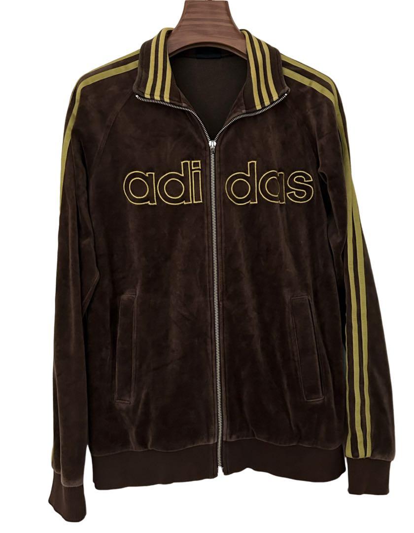 女性が喜ぶ♪ XL 希少 adidas アディダス ベロア ジャージ ベロア