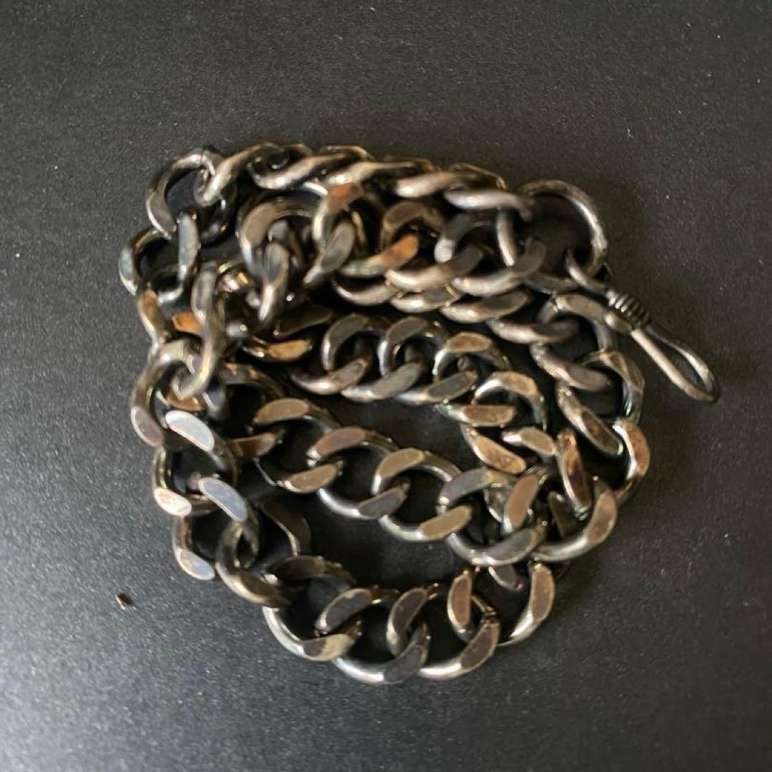 US輸入 ヴィンテージ ダブル 喜平チェーンブレスレット シルバー925