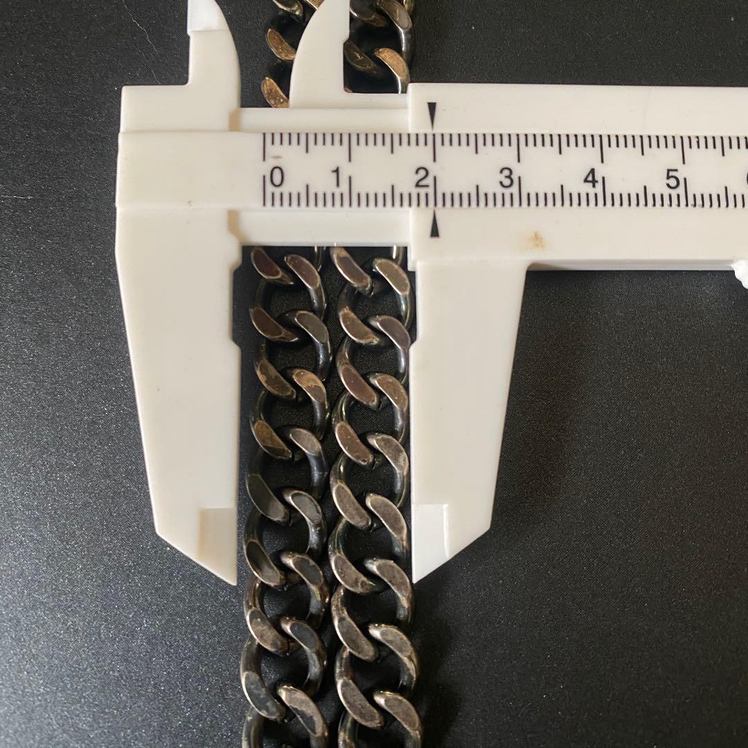 US輸入 ヴィンテージ ダブル 喜平チェーンブレスレット シルバー925