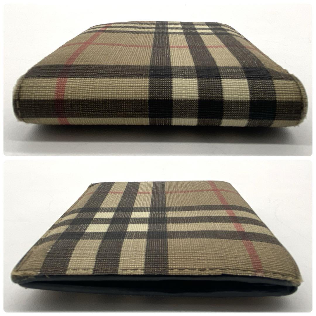 現行品】BURBERRY 折り財布 メガチェック ハウスチェック PVC