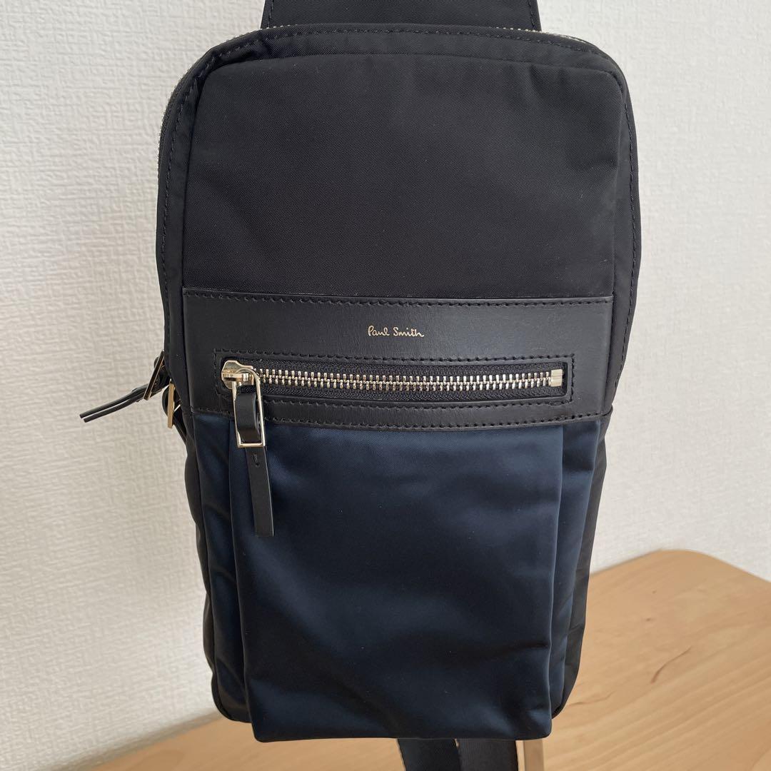 【美品】Paul Smith ポールスミス ボディバッグ 本革　ナイロン
