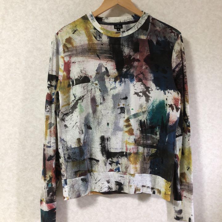 アニエスベ Paul プリント長袖 Tシャツ MrVTN-m69447303633 Smith ペイント きますよう
