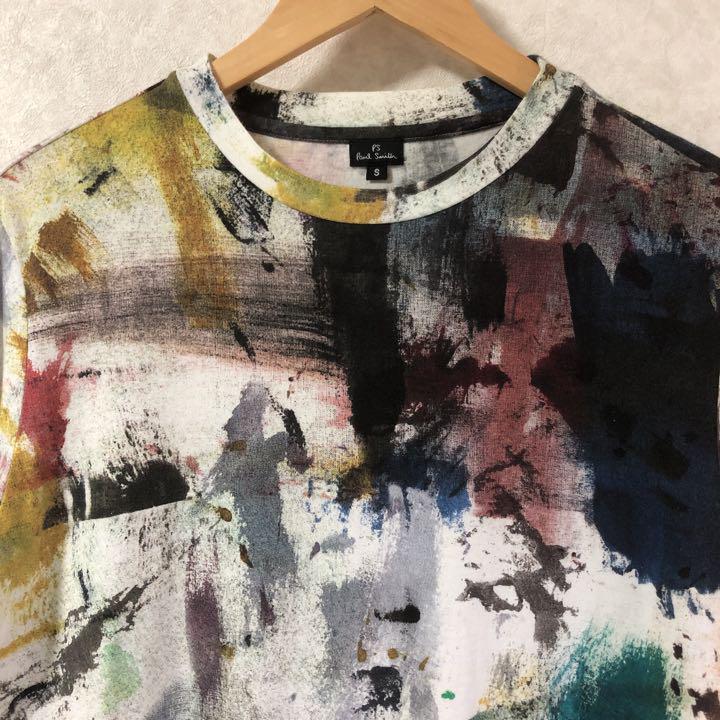 アニエスベ Paul プリント長袖 Tシャツ MrVTN-m69447303633 Smith ペイント きますよう