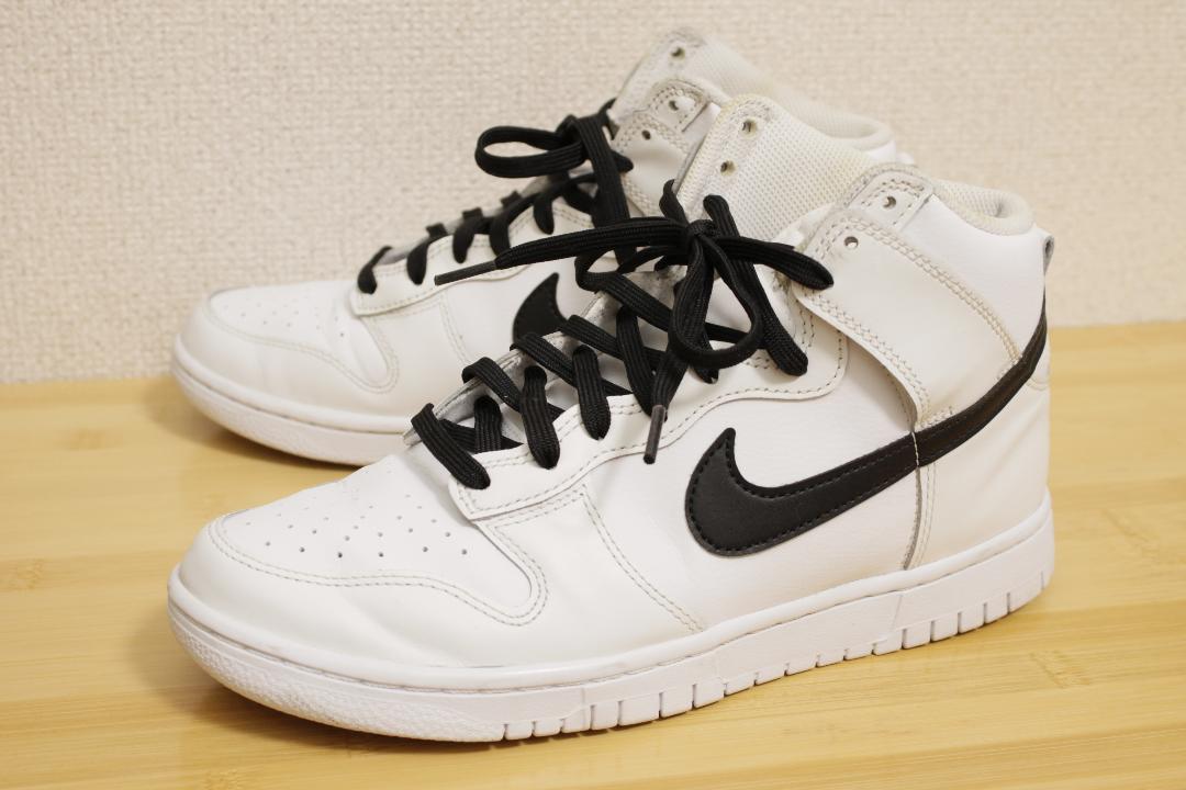 NIKE DUNK HIGH RETRO WHITE/BLACK size26