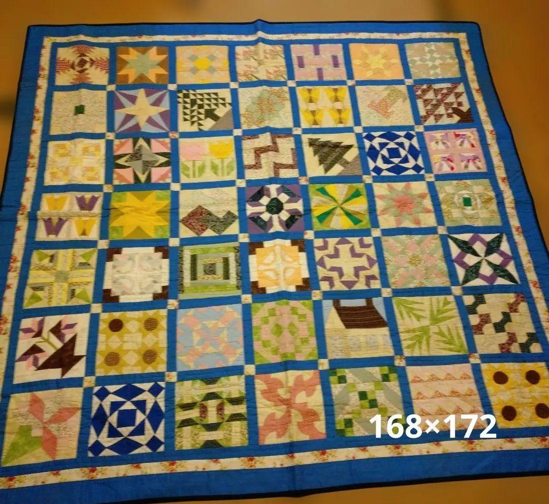 サンプラーキルト ハンドメイド パッチワーク 大判