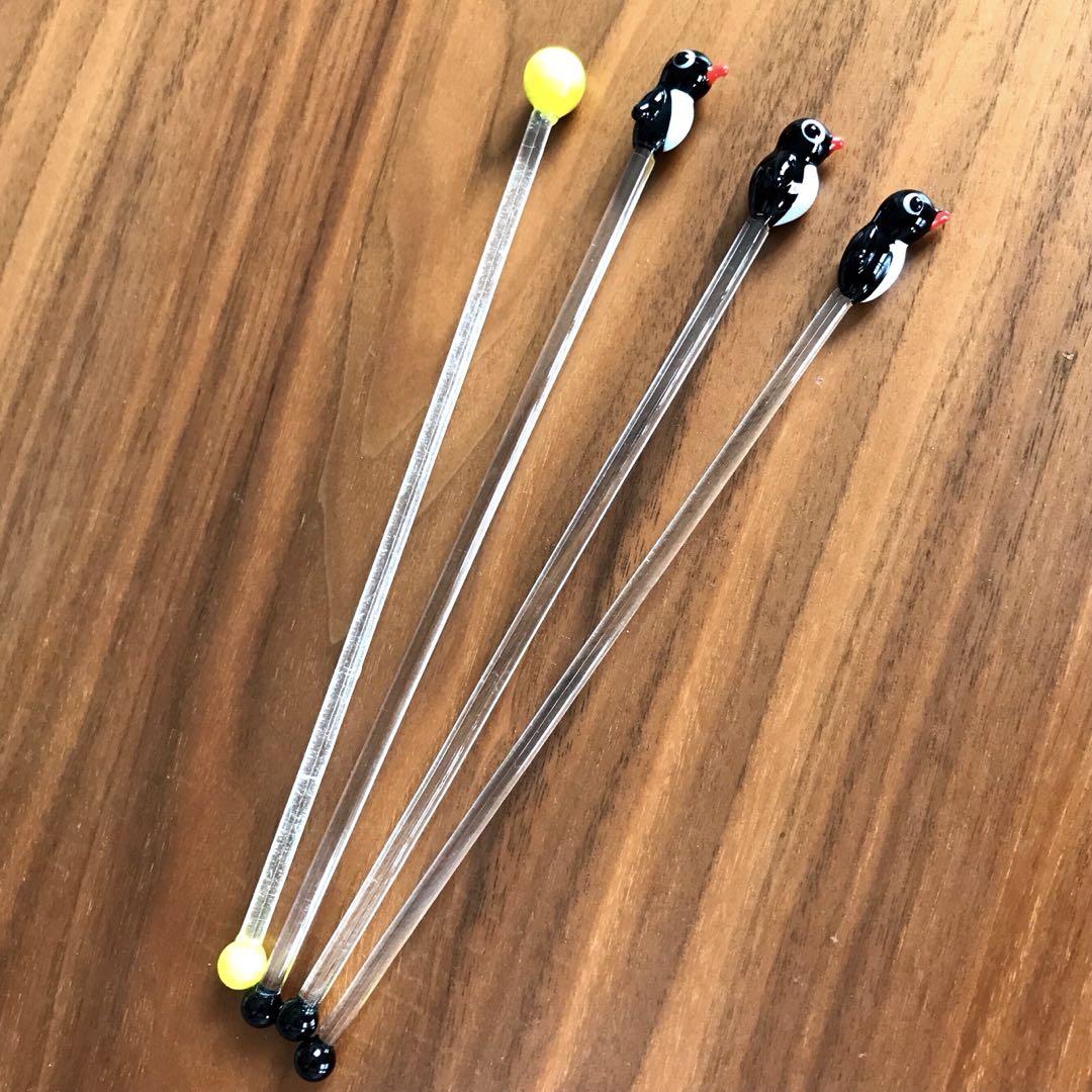 マドラーガラス製動物ペンギンファンシー昭和レトロ