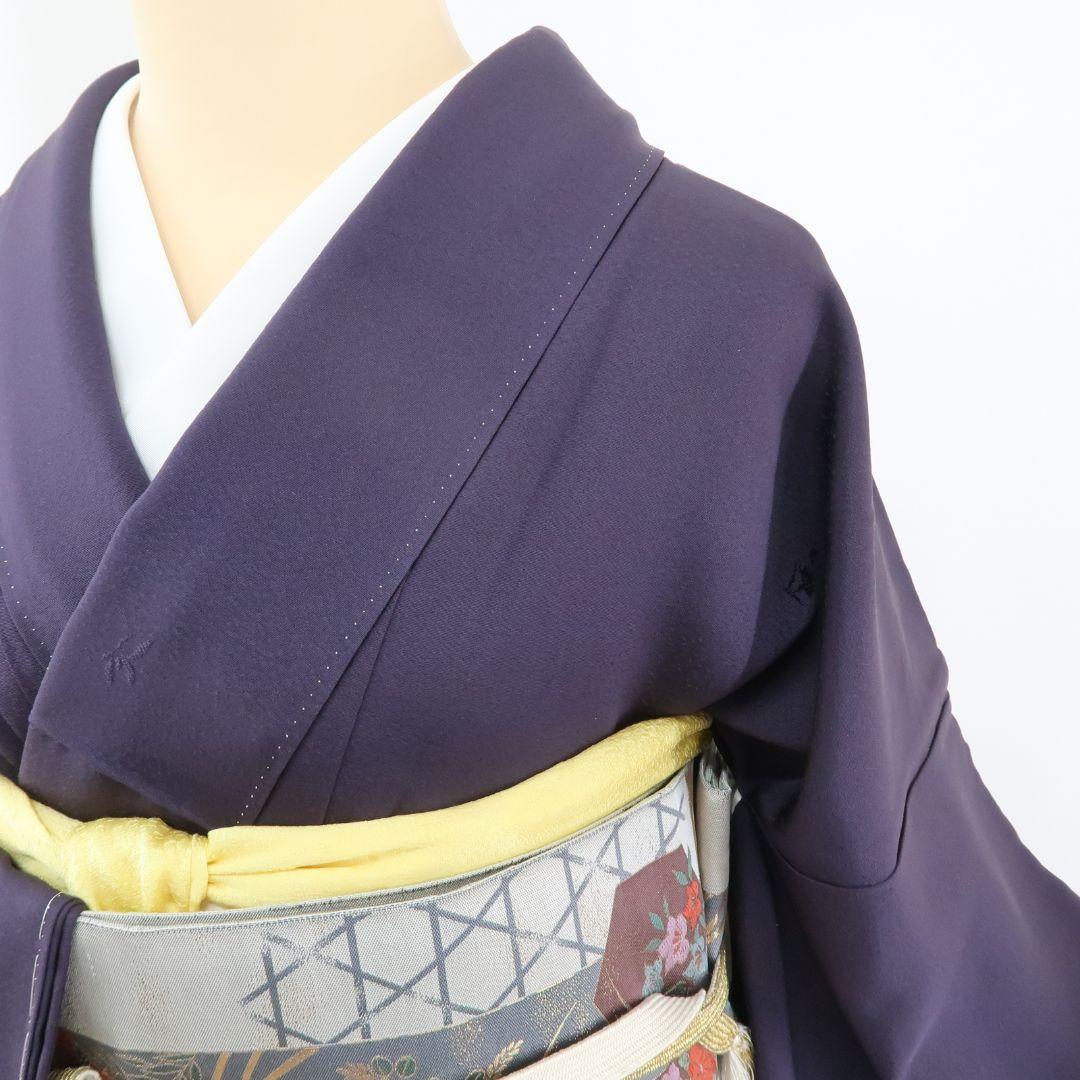 m198＊新品 縫い一つ紋 桜 手縫い仕立て“特別な日を彩る上品な一着”色無地