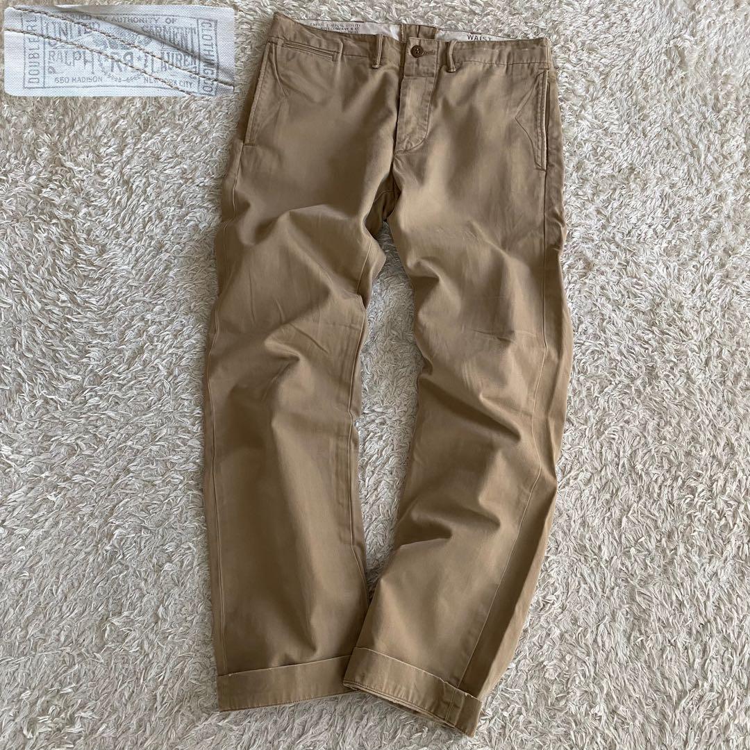 美品 RRL オフィサーズチノ トラウザーズ USED加工 コットンツイル 29