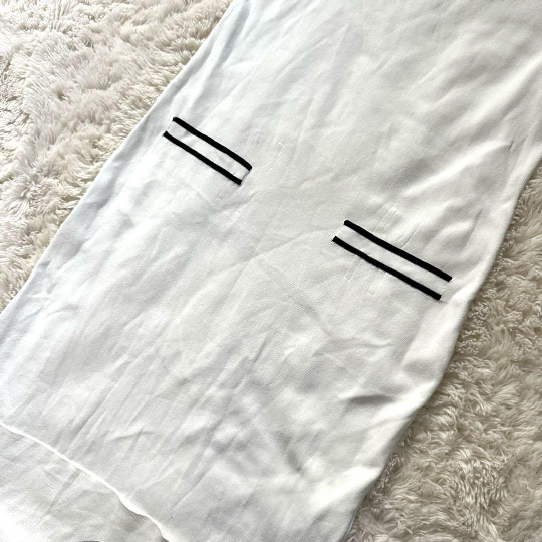 Liala × PG ホワイトロング丈半袖ワンピース　体系カバー　レディースM Liala × PG ホワイトロング丈半袖ワンピース 体系カバー レディースM