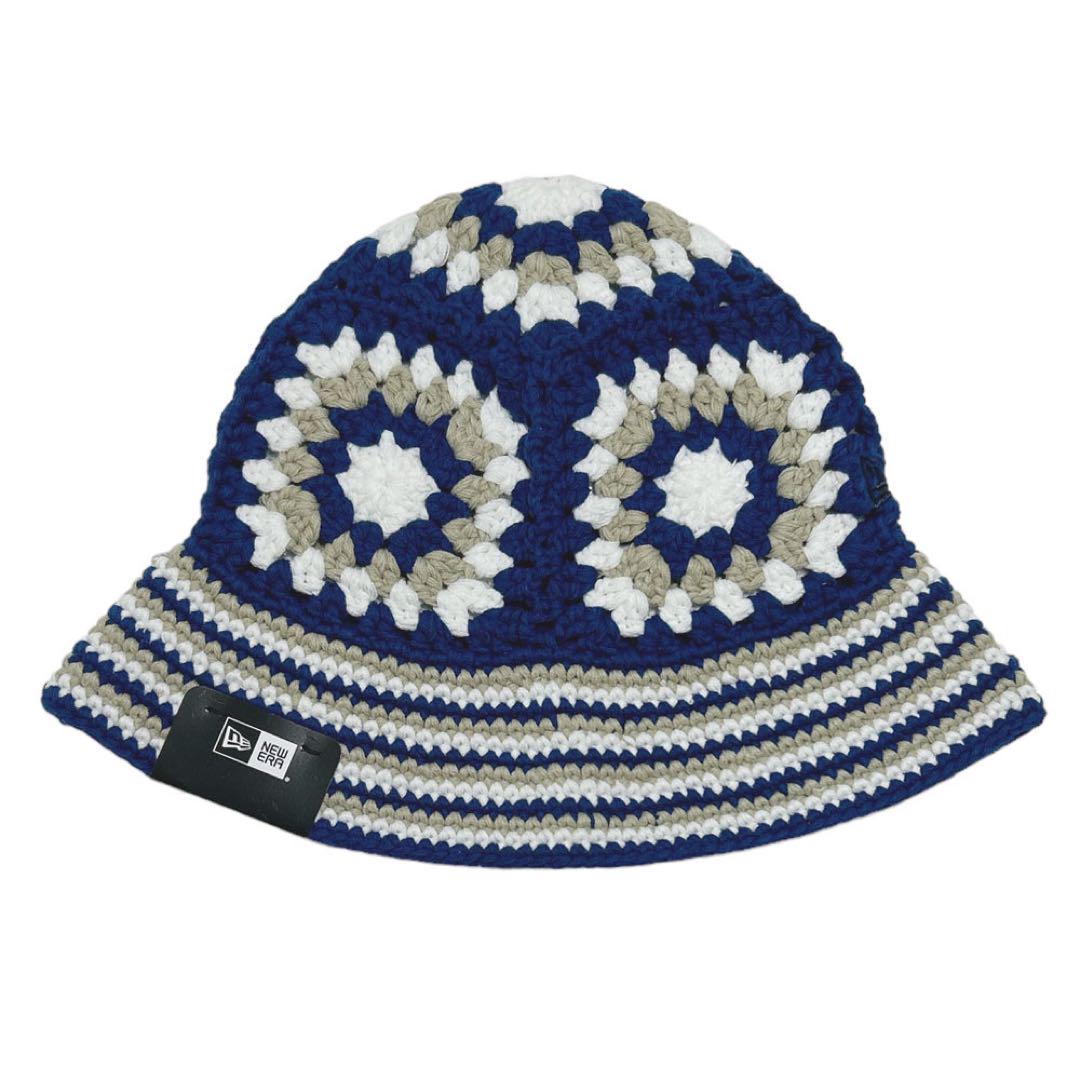 New Era クロッシェニットバケットハット ネイビー