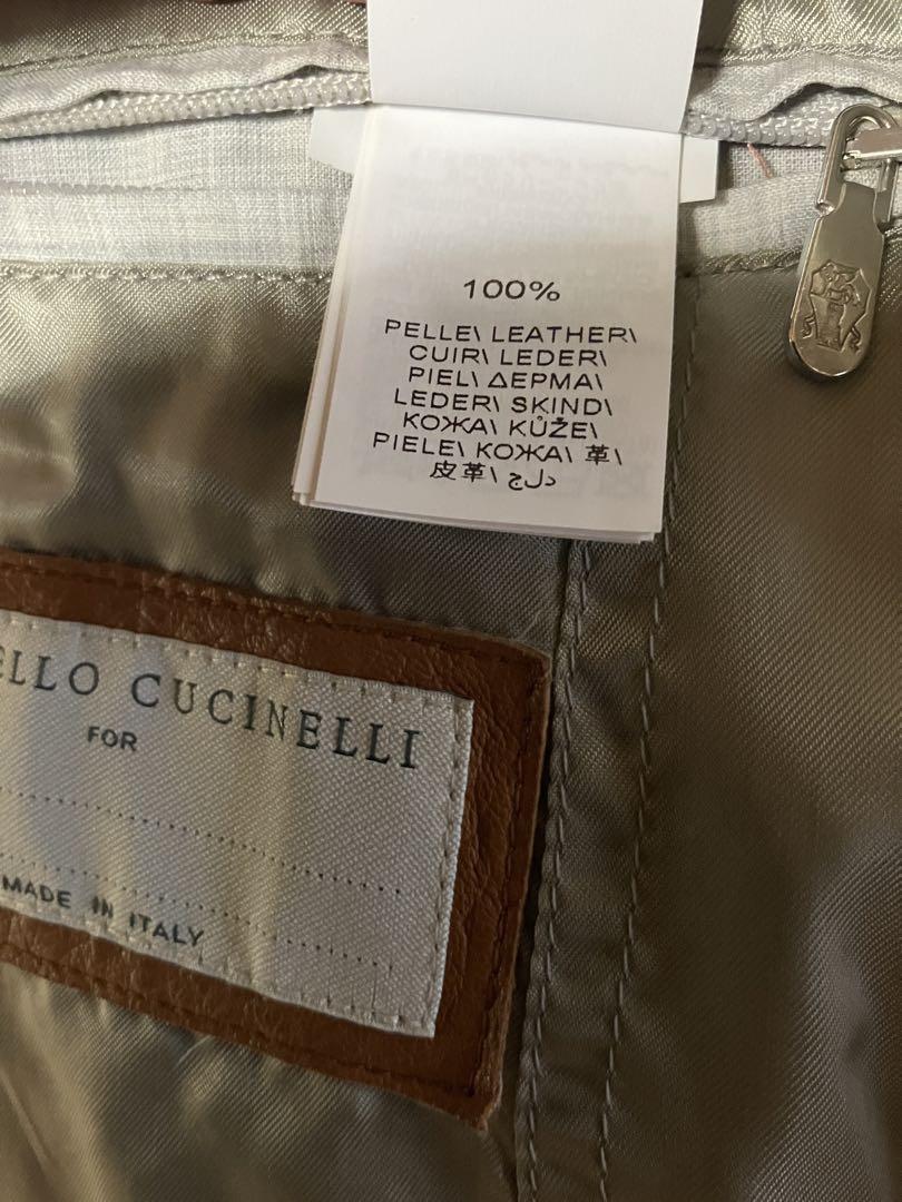 ブルネロクチネリBRUNELLO CUCINELLIレザージャケットブルゾン