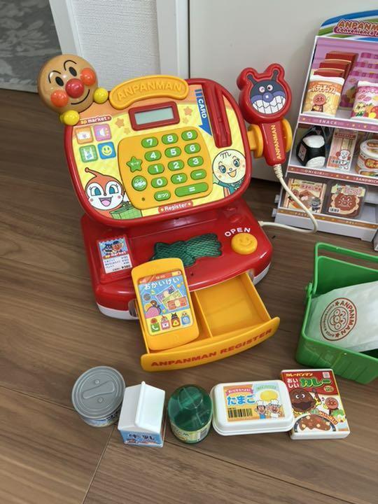 アンパンマンおもちゃセット、レジスター、コンビニ、アイス