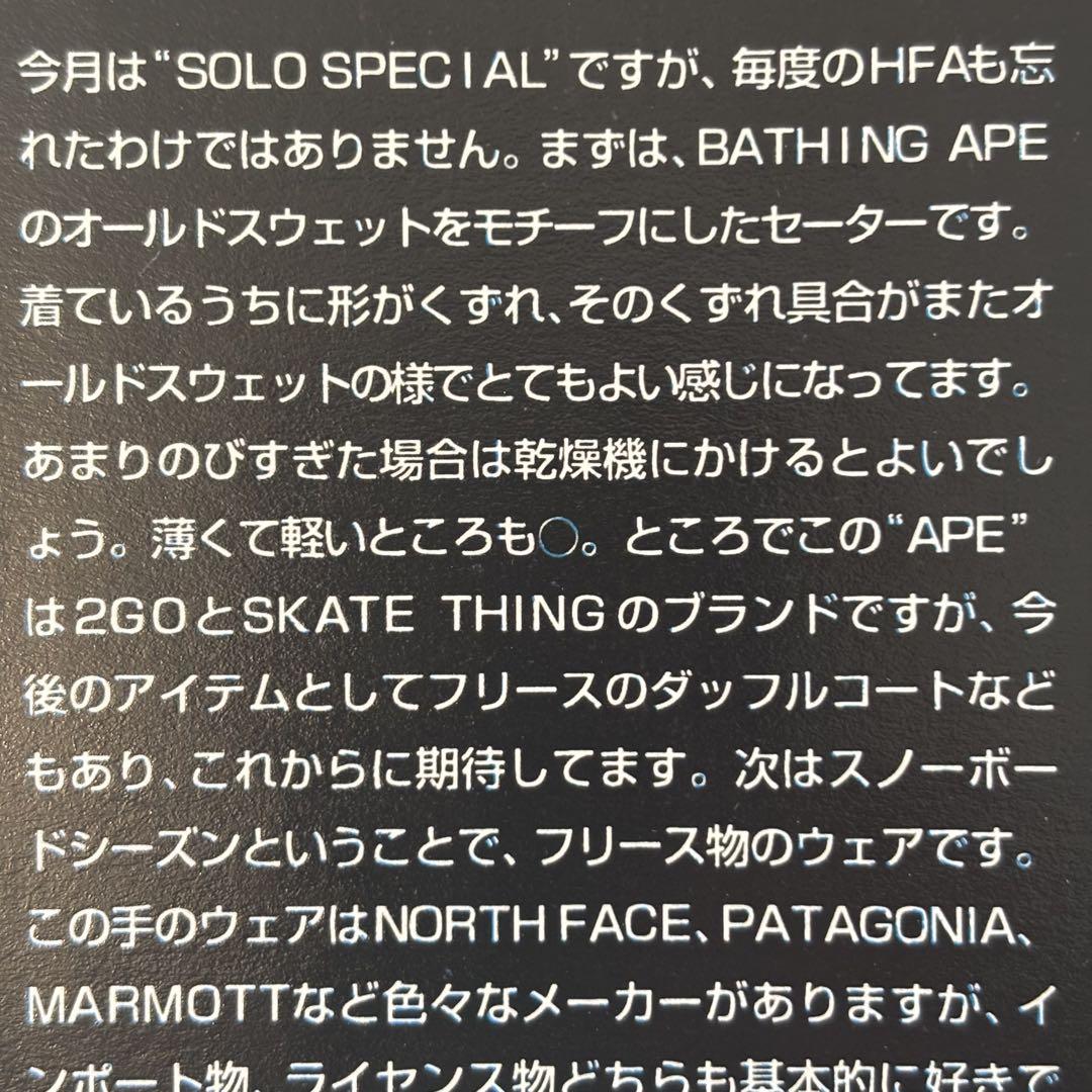 初期 APE ニット / NIGO LAST ORGY 藤原ヒロシ グッドイナフ