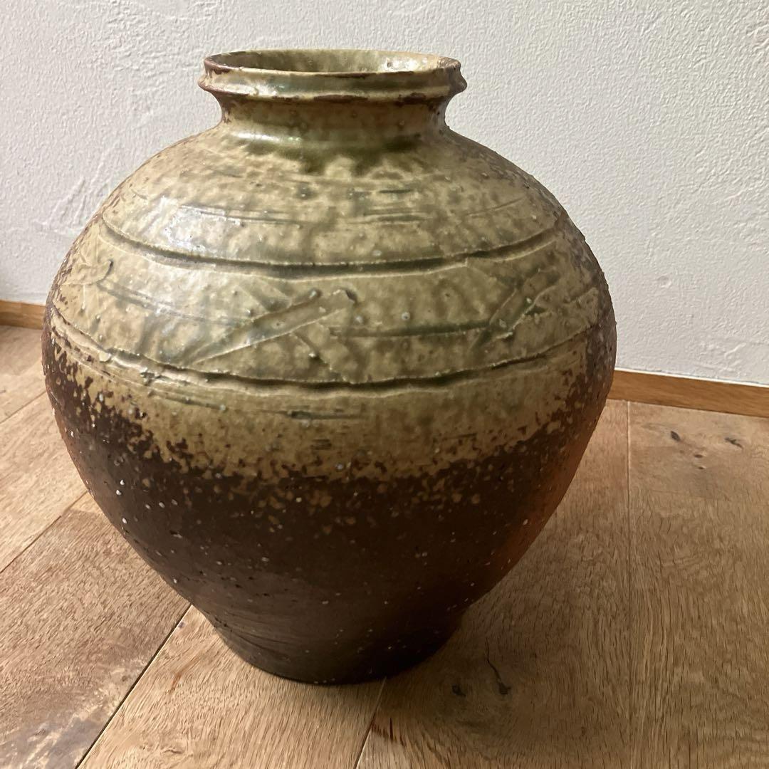 陶器 花瓶 14.0×14.0×高さ29.0cm 信楽焼 日本製 壺 和風