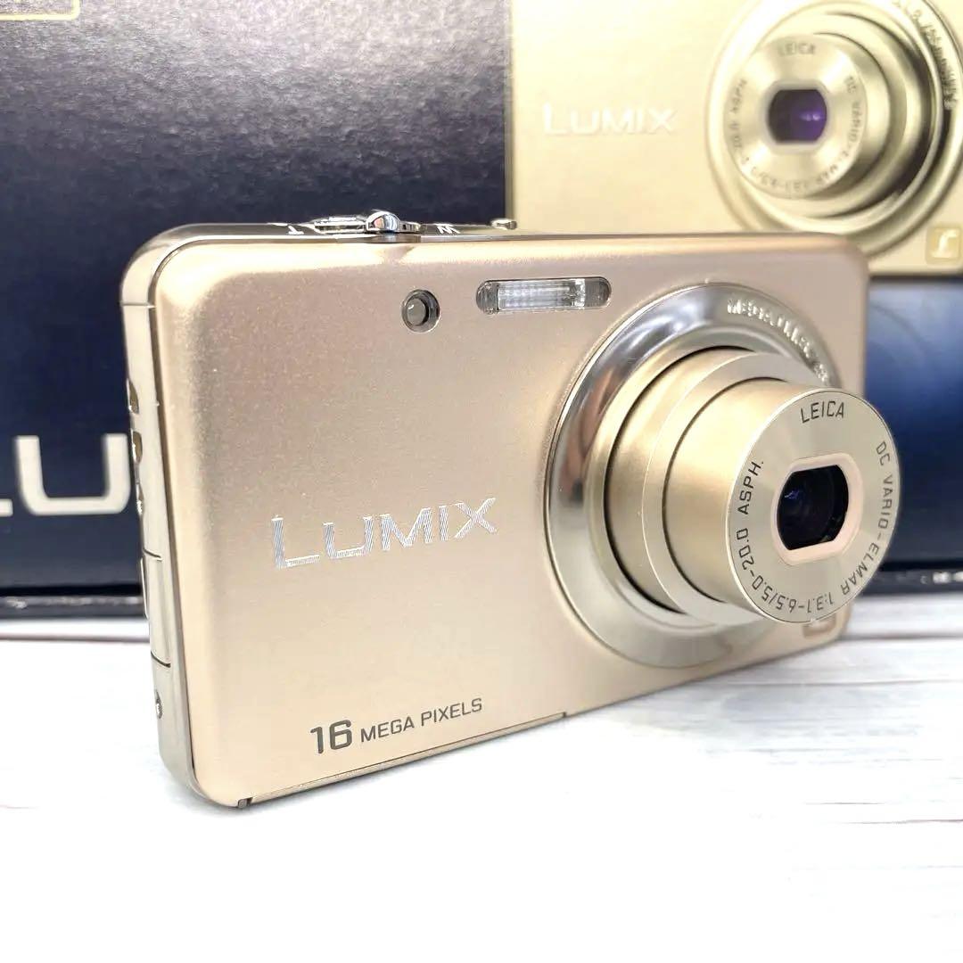 美品 Panasonic LUMIX FH7 ゴールド 動作確認済SDカード付属
