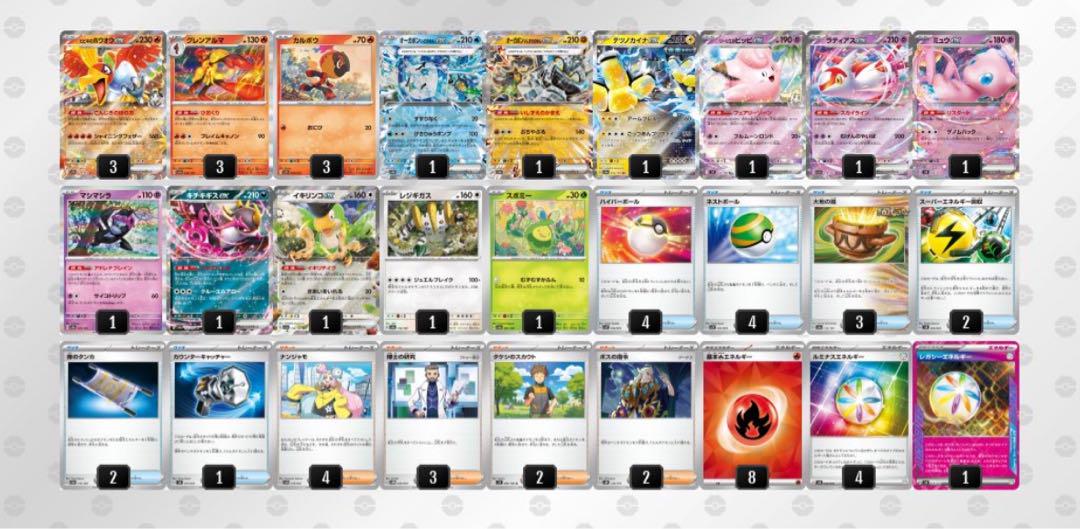 【シティリーグ優勝候補】ひおくりバレット ヒビキのホウオウex 構築済みデッキ