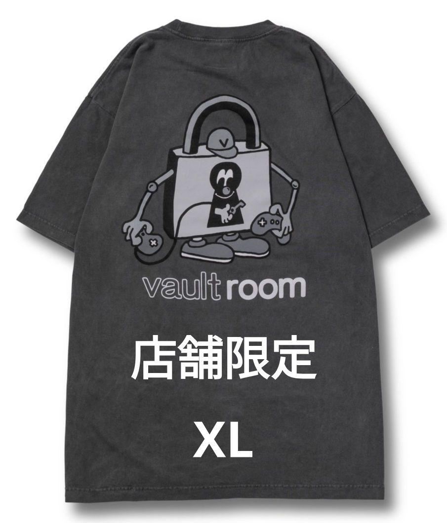 vaultroom 店舗限定 モノクロロゴ Tシャツ チャコール 画像1