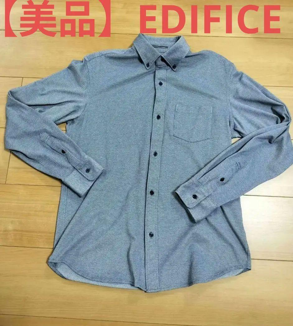 【美品】 EDIFICE　長袖シャツ　Ｌ