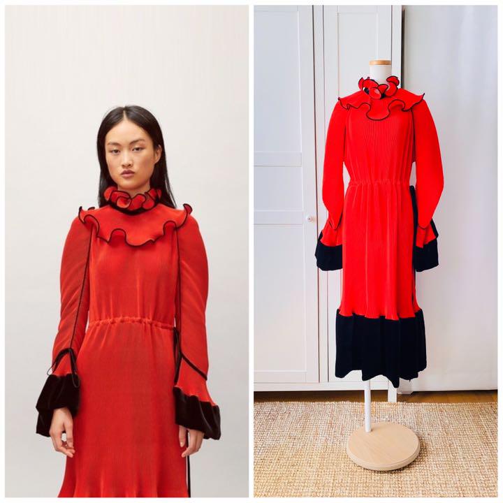 メルカリ♋ TORY ロング ワンピース 0 XS RED 5XxI1-m69495529026 BURCH トリー バーチ 赤 ブランド