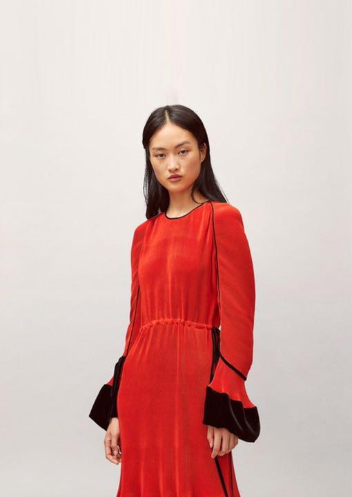 メルカリ♋ TORY ロング ワンピース 0 XS RED 5XxI1-m69495529026 BURCH トリー バーチ 赤 ブランド