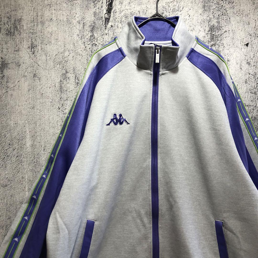 極美品✨️Kappa ジャージ セットアップ ビッグロゴ 総柄 紺