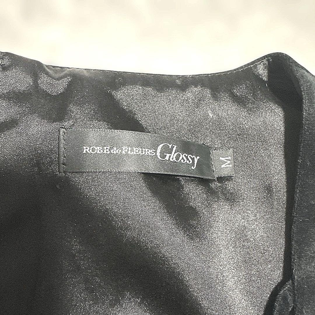 ROBE de FLEURS Glossy スタッズキルティング ミニドレス