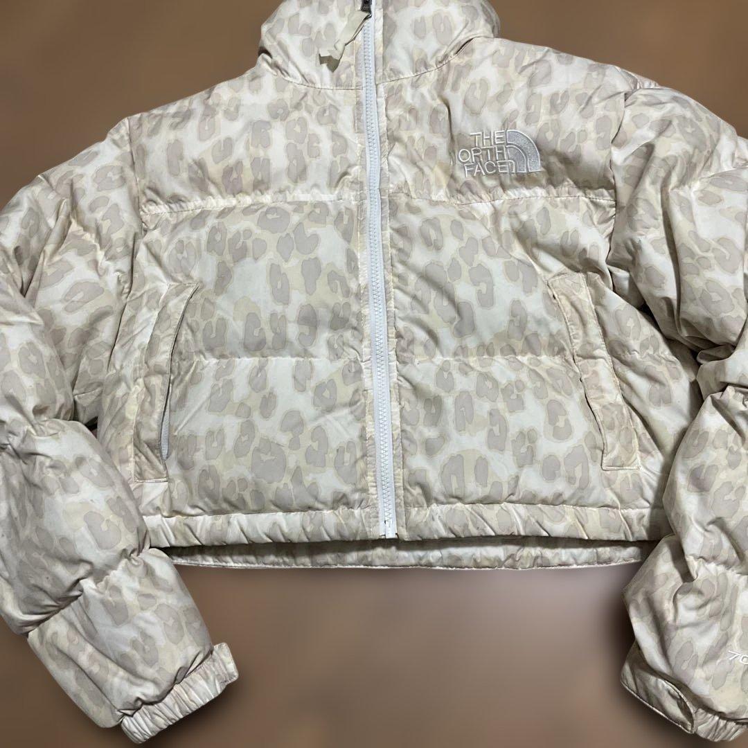 THE NORTH FACE ヒョウ柄ダウンジャケット MヌプシショートM THE NORTH FACE