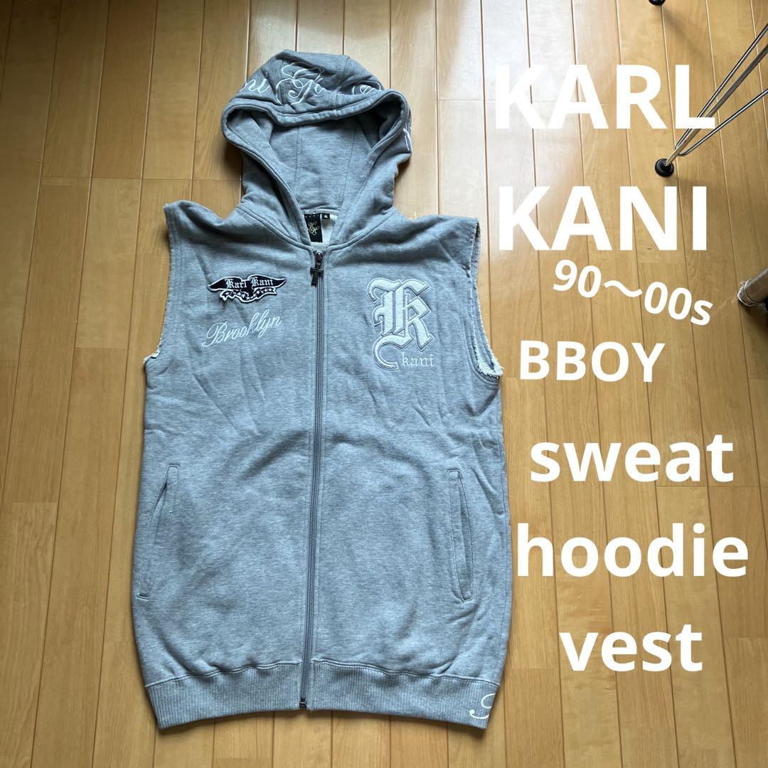 90〜00s KARL KANI ロゴ　刺繍　BBOY スウェット  ベスト