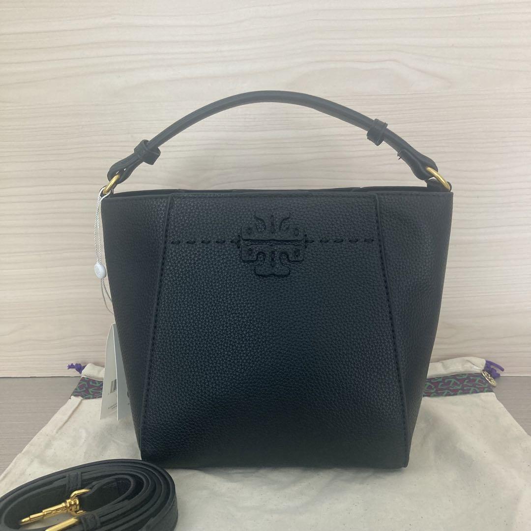 TORY BURCH マックグロー スモール バケットバッグ ブラック