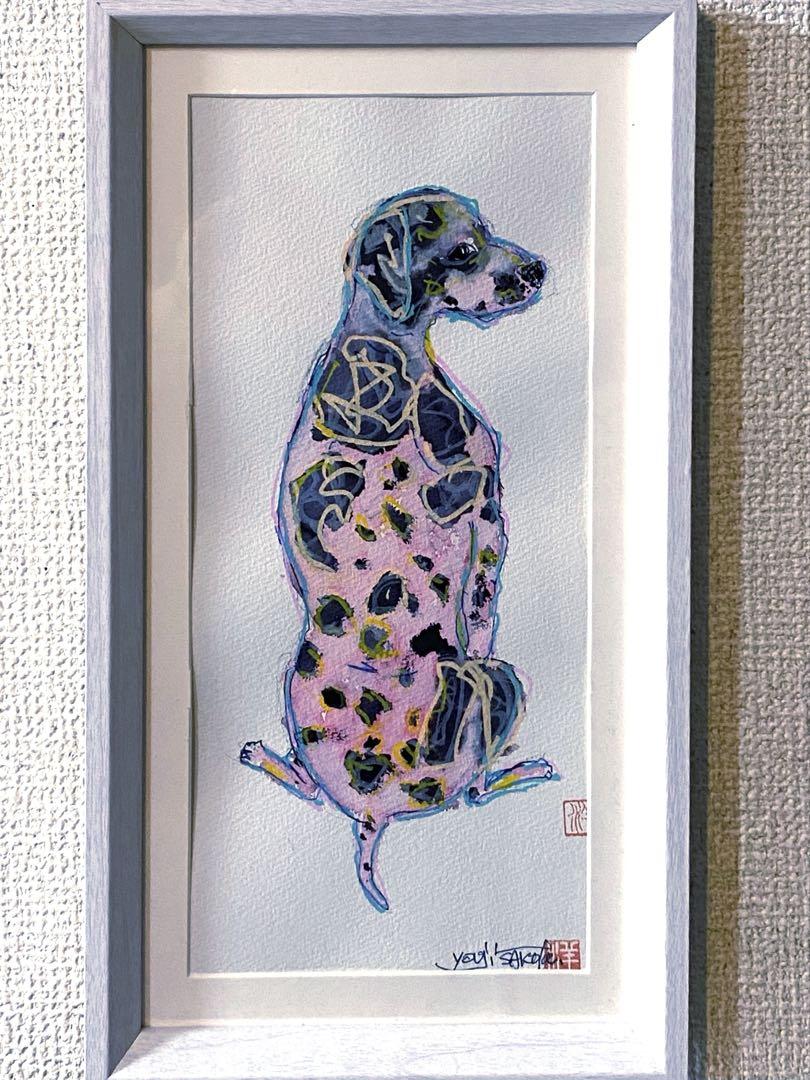 ダルメシアン 絵画 水彩画 原画 ダルメシアン 絵画 水彩画 原画