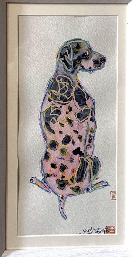 ダルメシアン 絵画 水彩画 原画 ダルメシアン 絵画 水彩画 原画