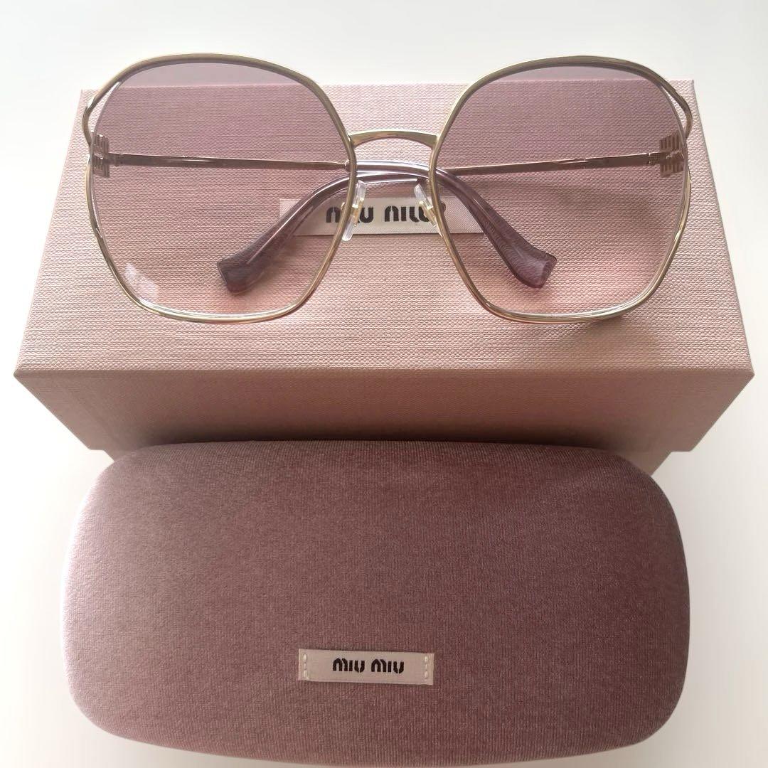 Miu Miu ピンクパープル オクタゴナル サングラス