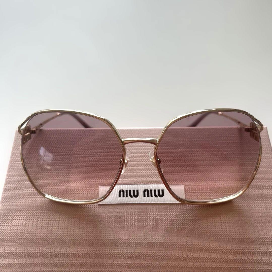 Miu Miu ピンクパープル オクタゴナル サングラス Miu Miu ピンクパープル オクタゴナル サングラス - メルカリ