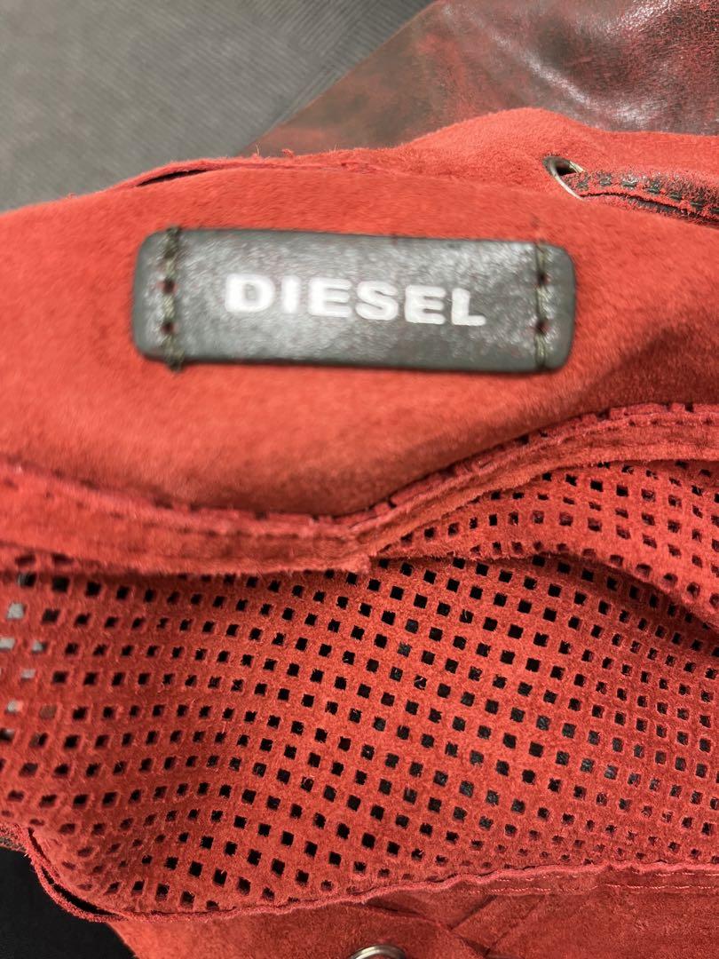 ディーゼル DIESEL 巾着 パンチングクラックレザーバッグ 2way 巾着
