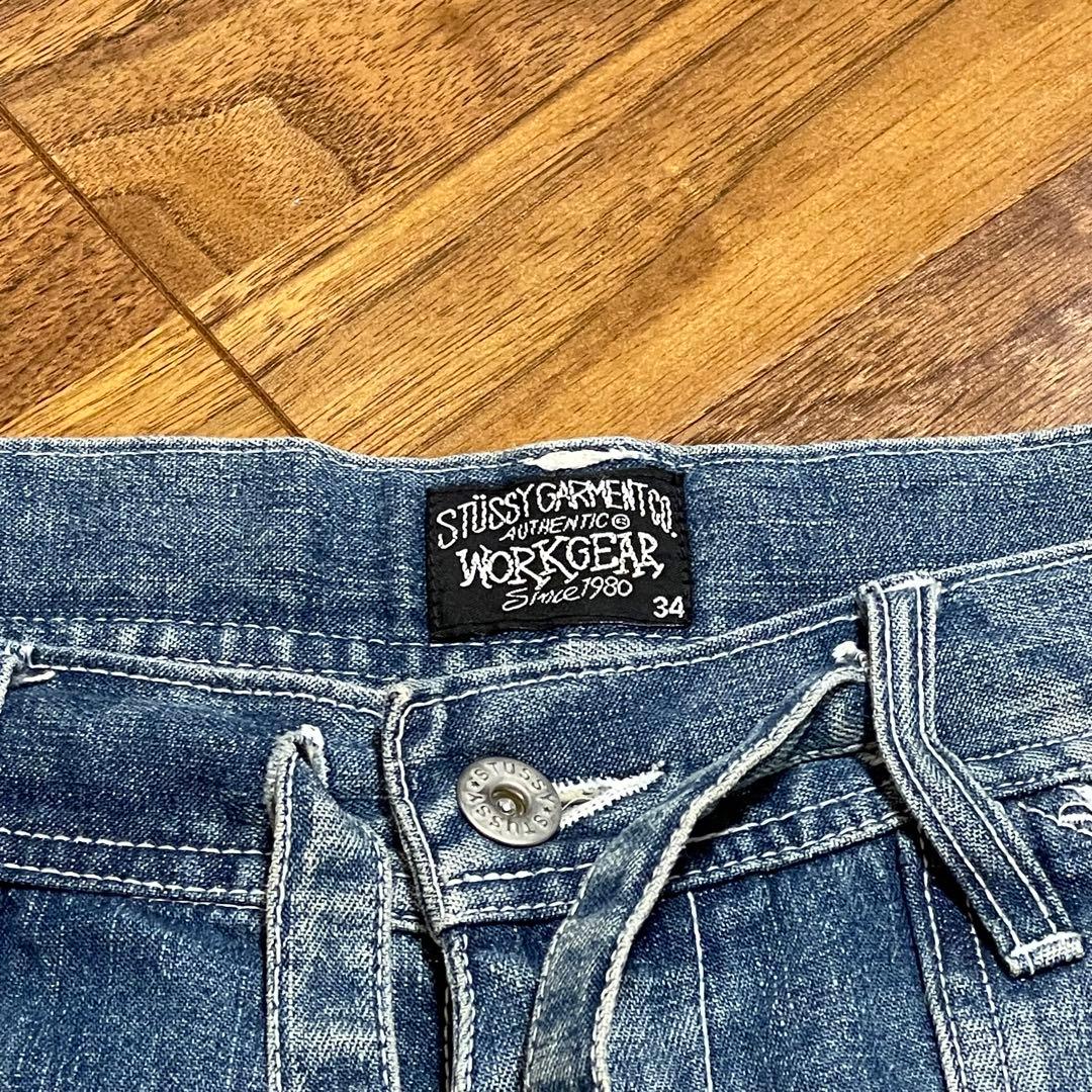 超歓迎された】【超歓迎された】OLD STUSSY Denim Shorts Size L