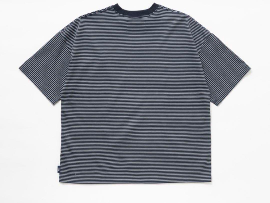 N!ce round logo border tee navy Lサイズ N!ce round logo border tee (NAVY)