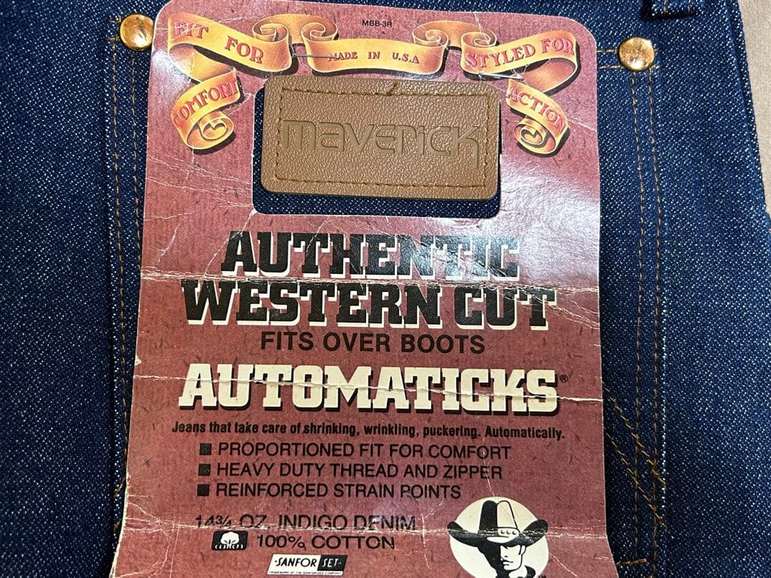 70s Maverick 3E94DEN デッドストック USA製 W32 70s Maverick 3E94DEN デッドストック USA製 W32