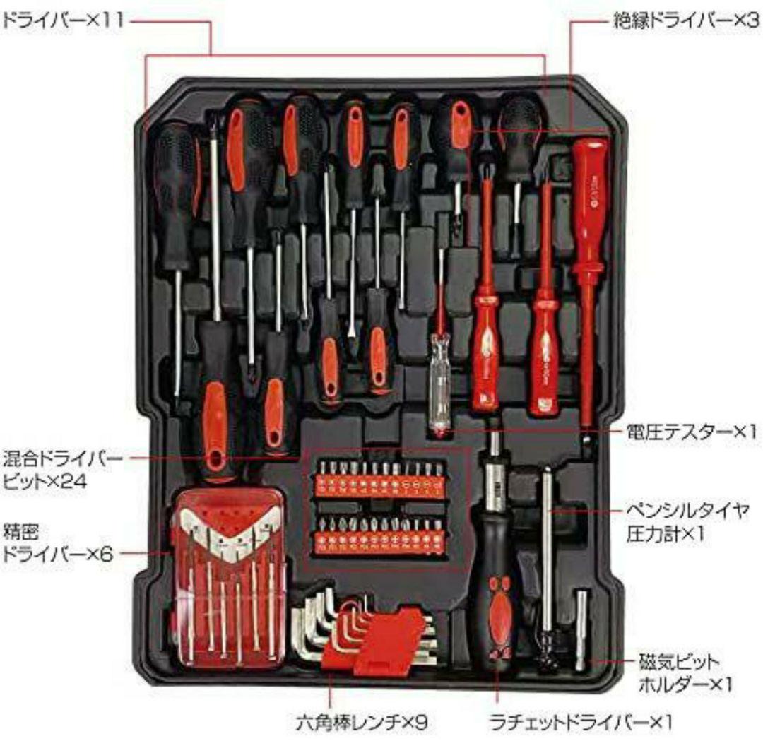 新入荷 ケース付き 車メンテナンス 家庭用 Diy ツールセット 本格工具129点セット その他