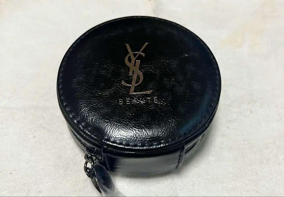 YSL イブサンローランノベルティ黒 円形ポーチ