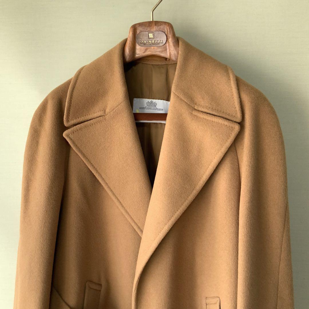 カシミヤAquascutumアクアスキュータム ベルテッドコート36short カシミヤAquascutumアクアスキュータム ベルテッドコート36short