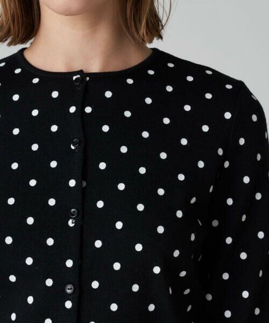 【美品】ballsey ドットプリント クルーネックカーディガン 【美品】ballsey ドットプリント クルーネックカーディガン