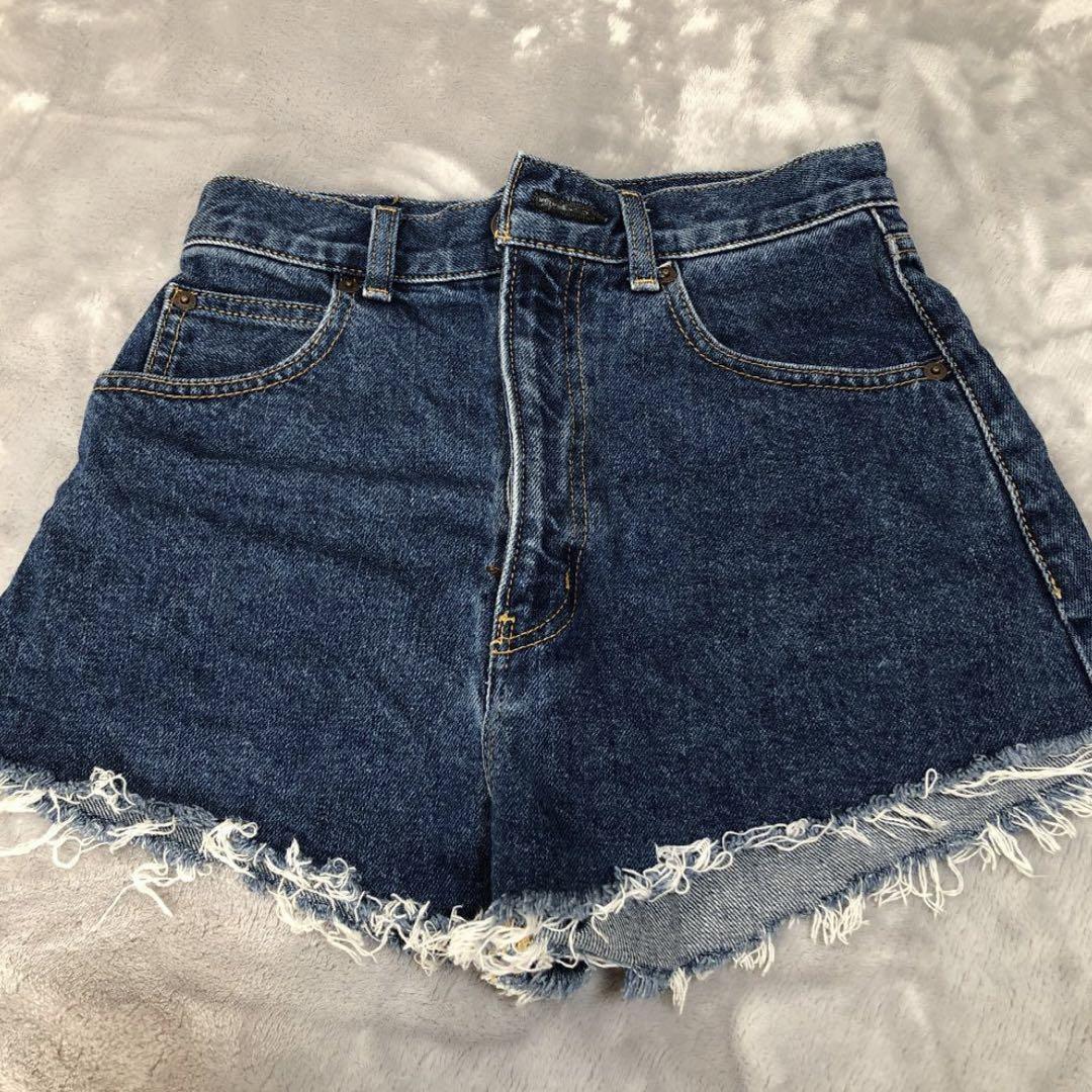 moussyデニムショートパンツ サイズ1 値下げ moussy フリンジ デニムショートパンツ｜Yahoo!フリマ