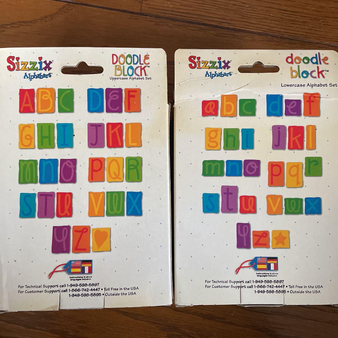 Sizzix ダイ アルファベット 大文字 小文字セット 激安価格の アルファベット