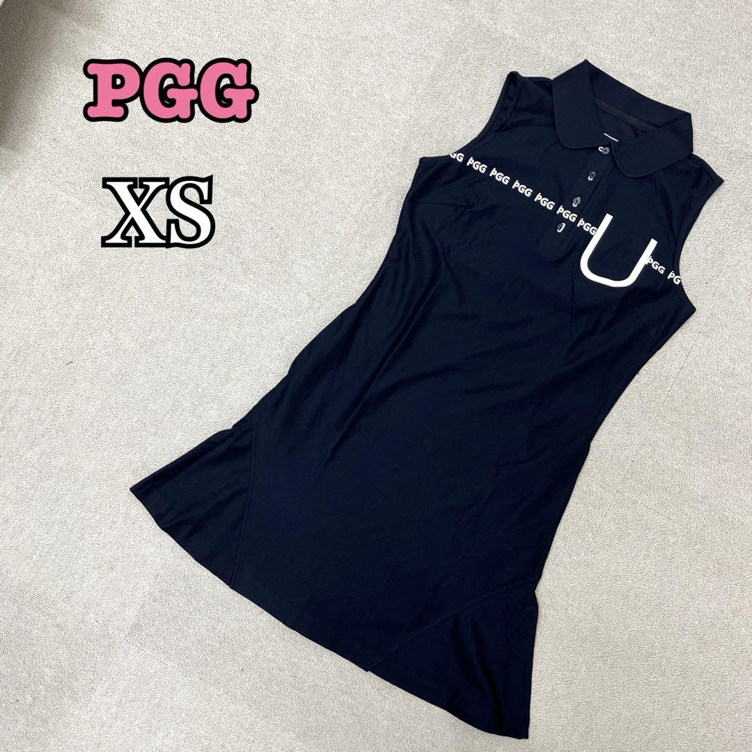 ★中古品★ PGG ノースリーブ　ワンピース　ネイビー　レディース　XSサイズレディースウェア