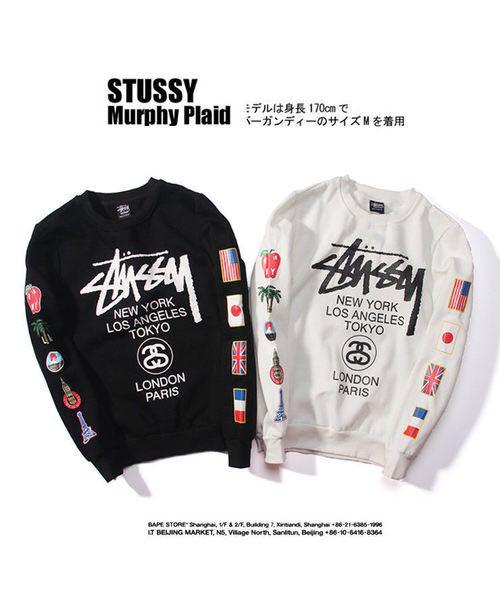 stussy ステューシー トレーナー スウェットワールドツアー