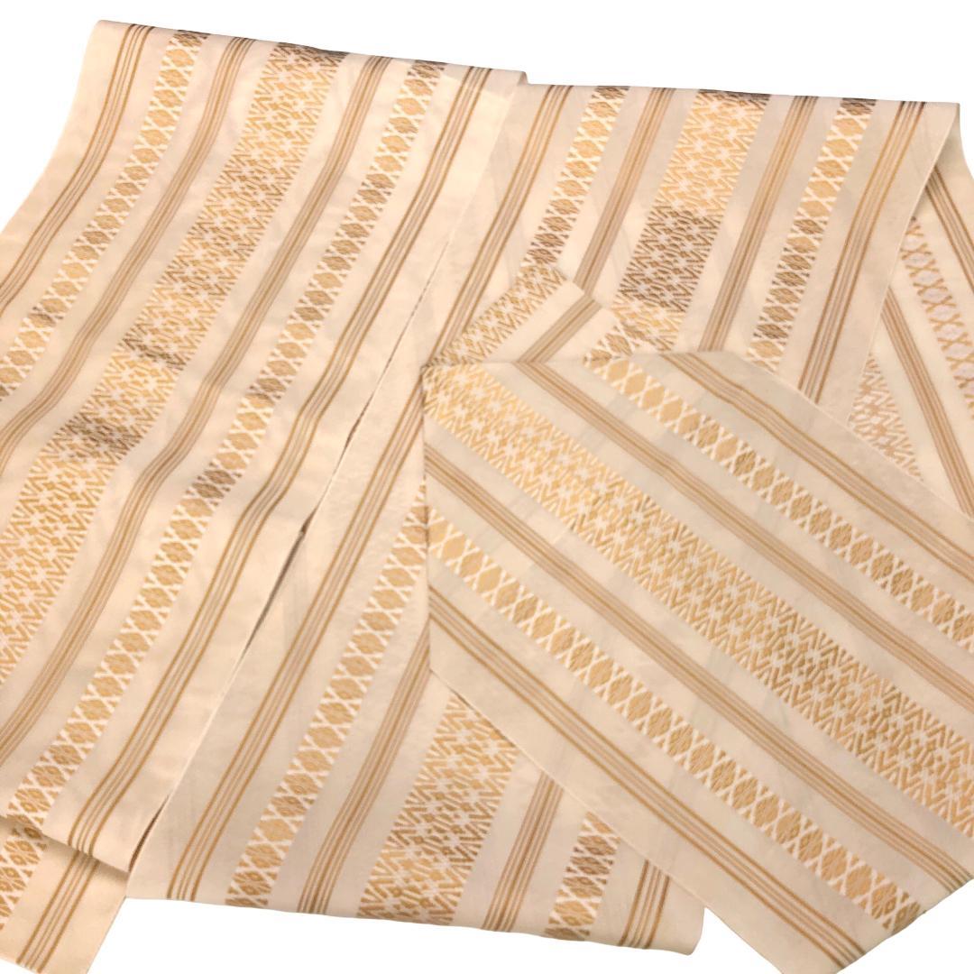 夏帯 名古屋帯 本場筑前博多織 紗献上 東京白茶色 O-5215 夏帯 名古屋帯 本場筑前博多織 紗献上 東京白茶色 O-5215