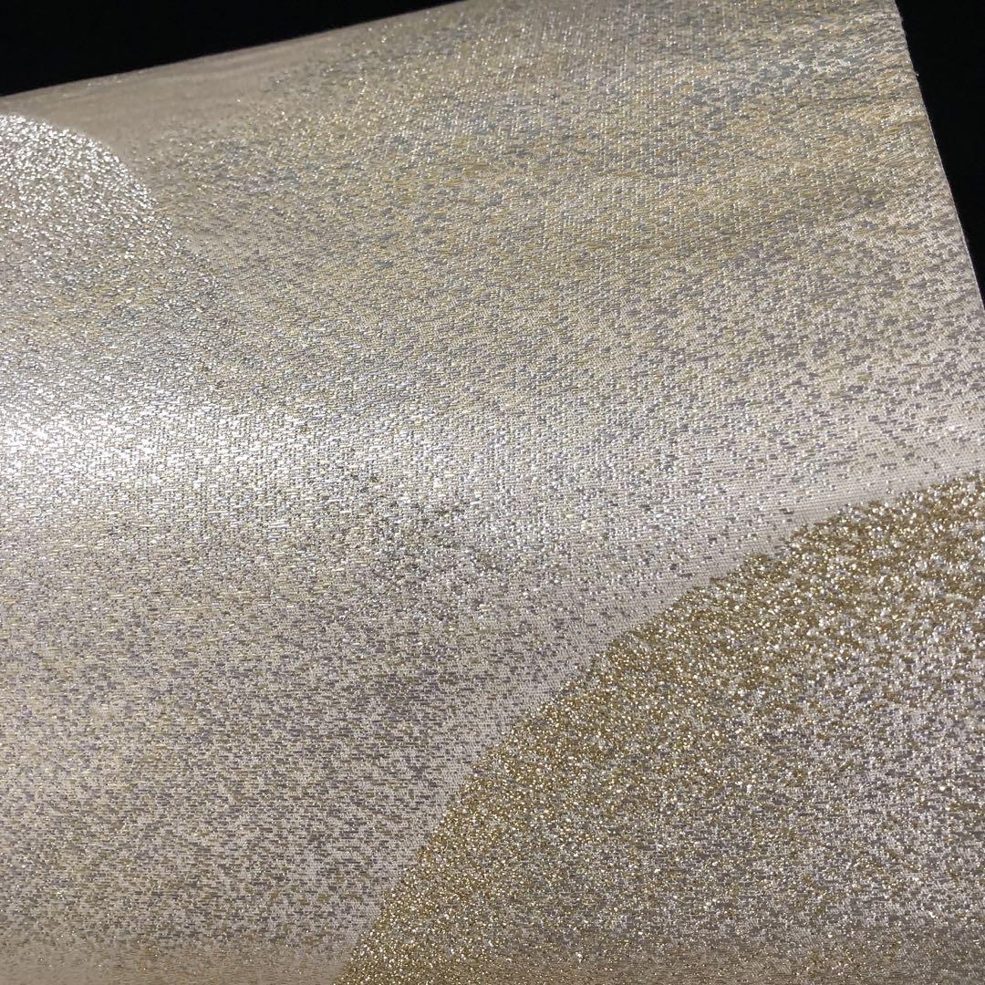 袋帯 正絹 九百織京山八景 金糸銀糸に鳥 六通 U-4196